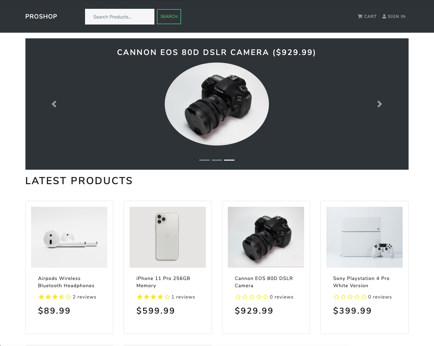 PROSHOP ECOMMERCE